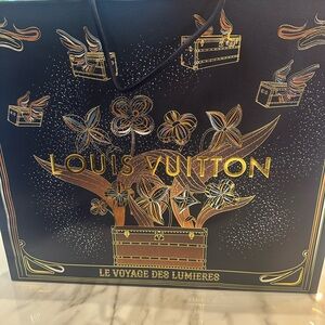 Louis Vuitton Black and Gold Shopping Bag